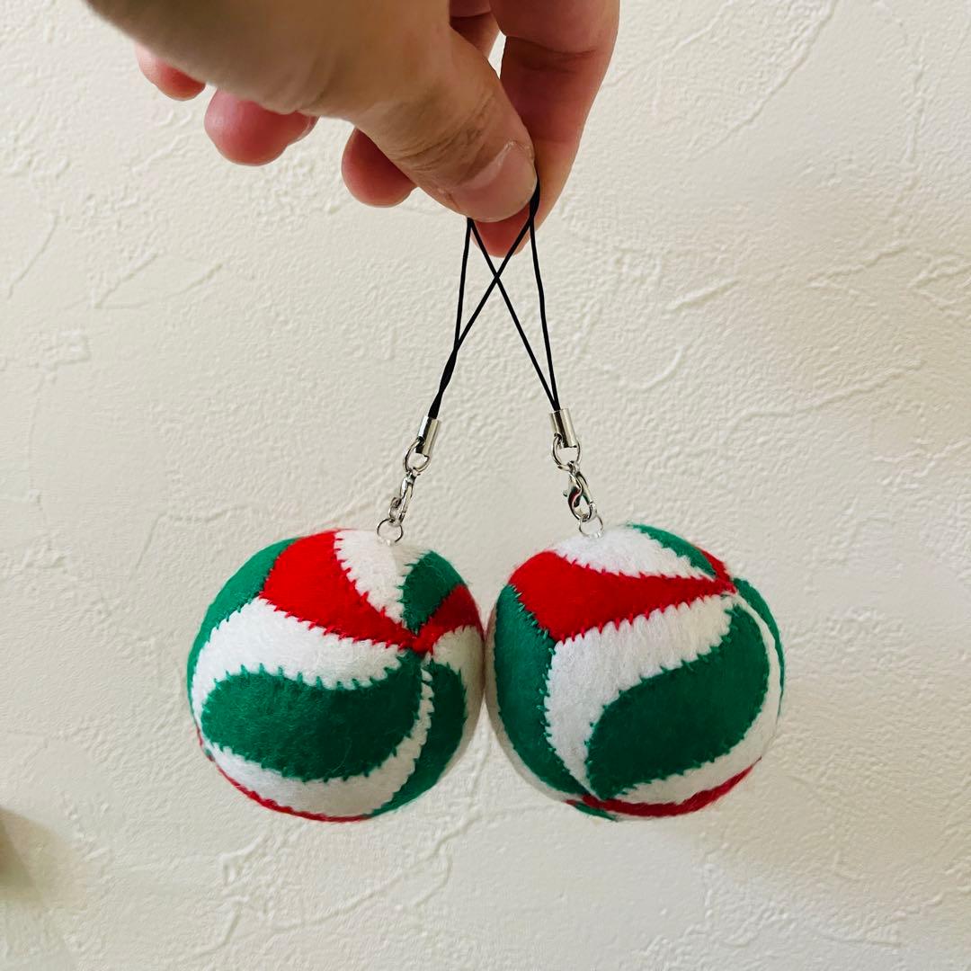 フェルトストラップ＊バレーボール＊１６個