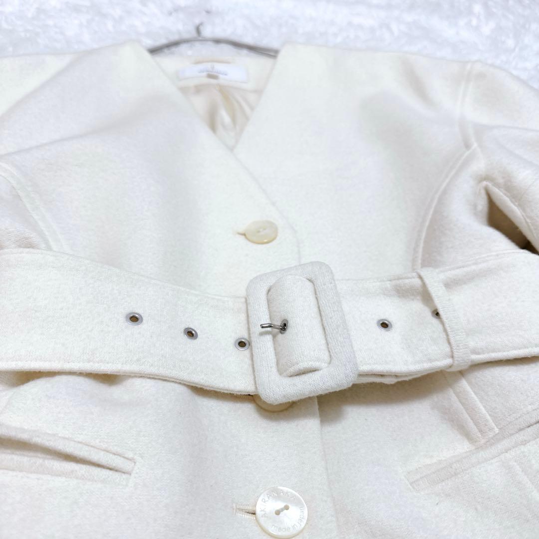 お値下げ✨AKIRA NAKA アキラナカ ノーカラー ウール コート