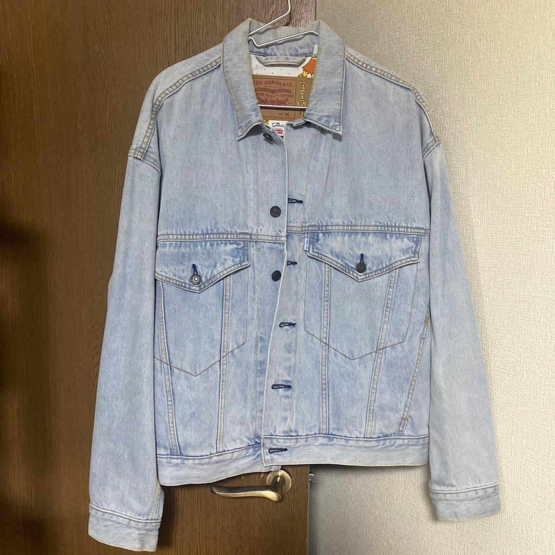 リーバイス Gジャン バート・シンプソン刺繍 M