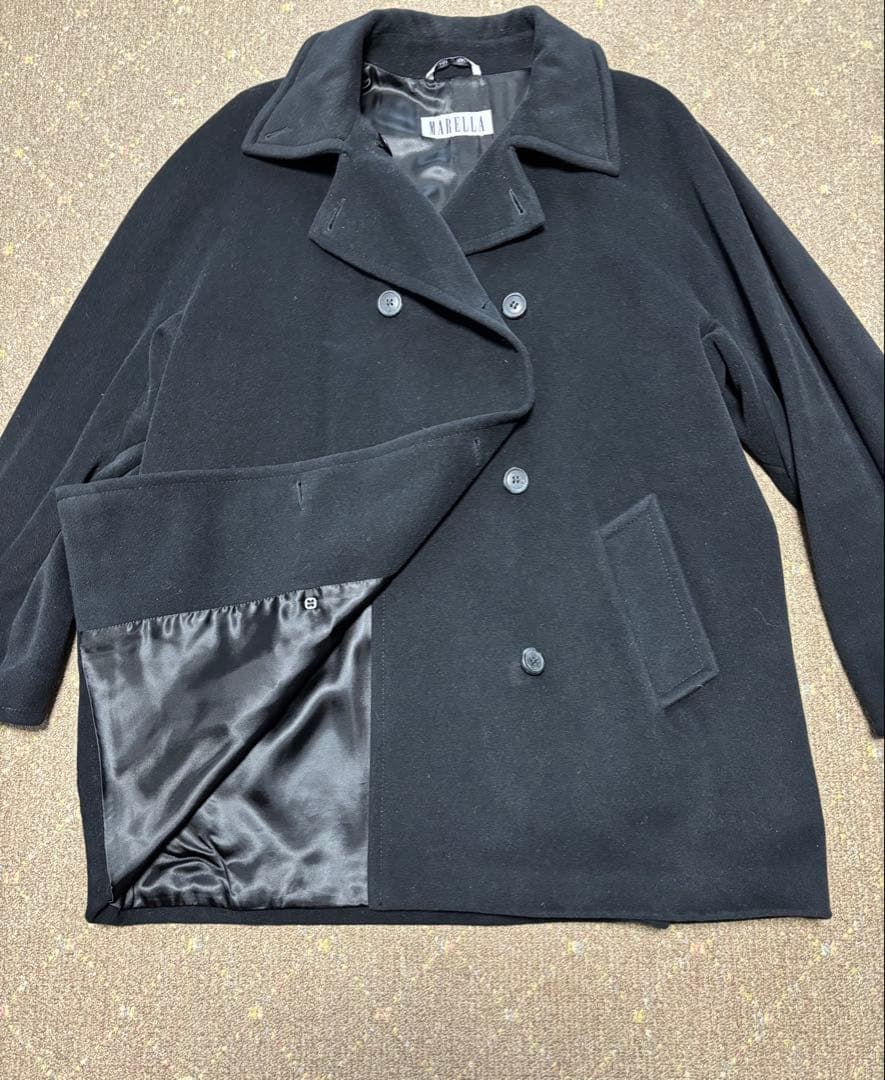 [MIZUHO]美品Marellaウール ダブルブレストコート