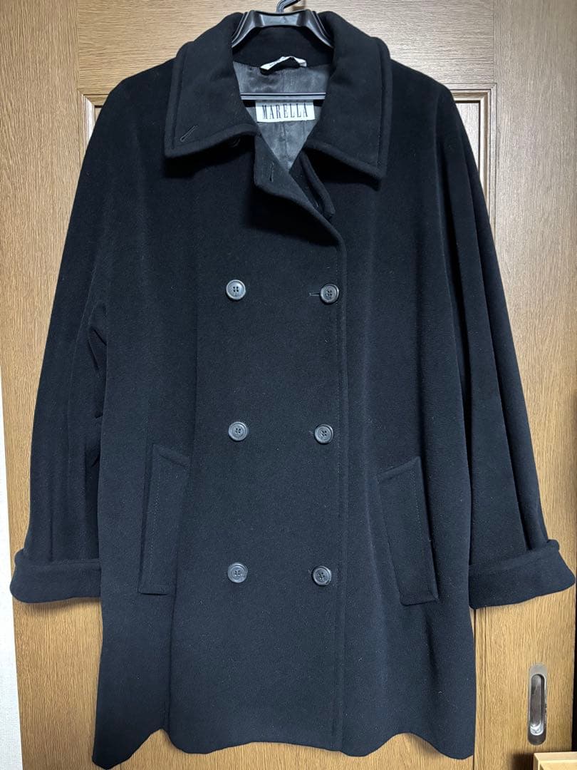 [MIZUHO]美品Marellaウール ダブルブレストコート