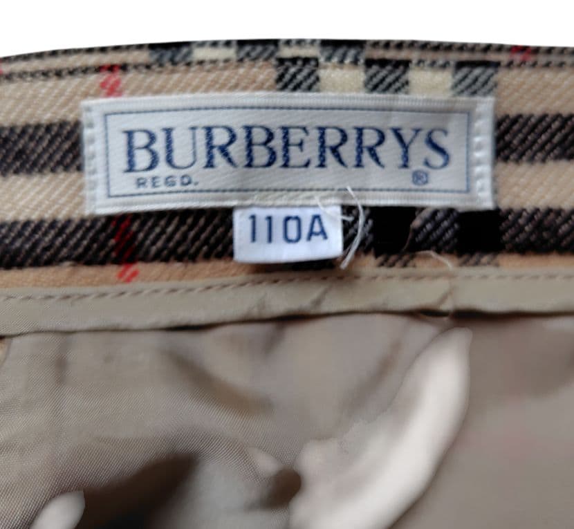 【BURBERRYS】ノバチェック プリーツスカート（巻きスカート）110A