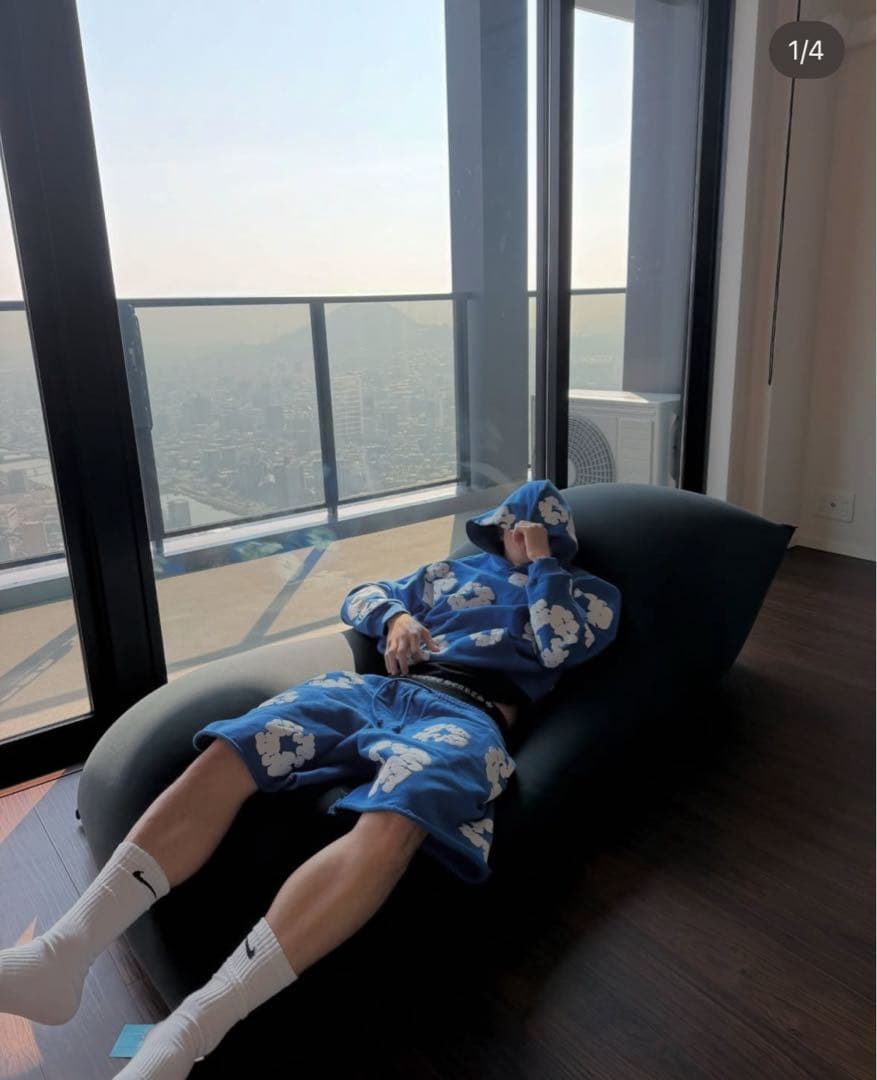 denim tears ハーフパンツ ブルー mサイズ