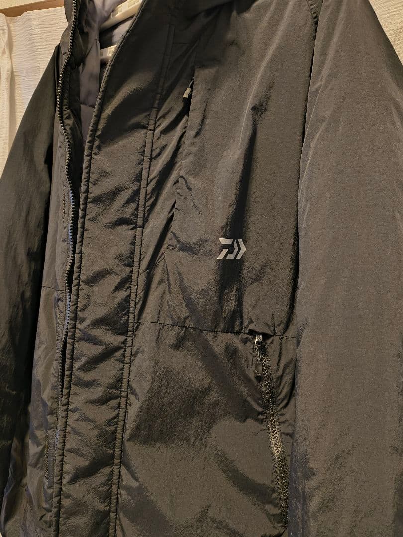Daiwa プリマロフト　DJ 2424 ブラック レインウェア フード付き