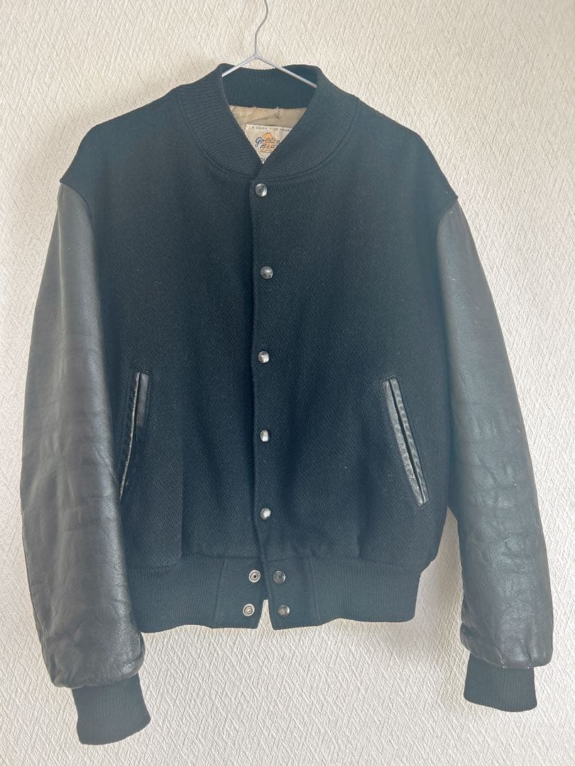 Golden Bear スタジャン 黒　70s 80s 無地