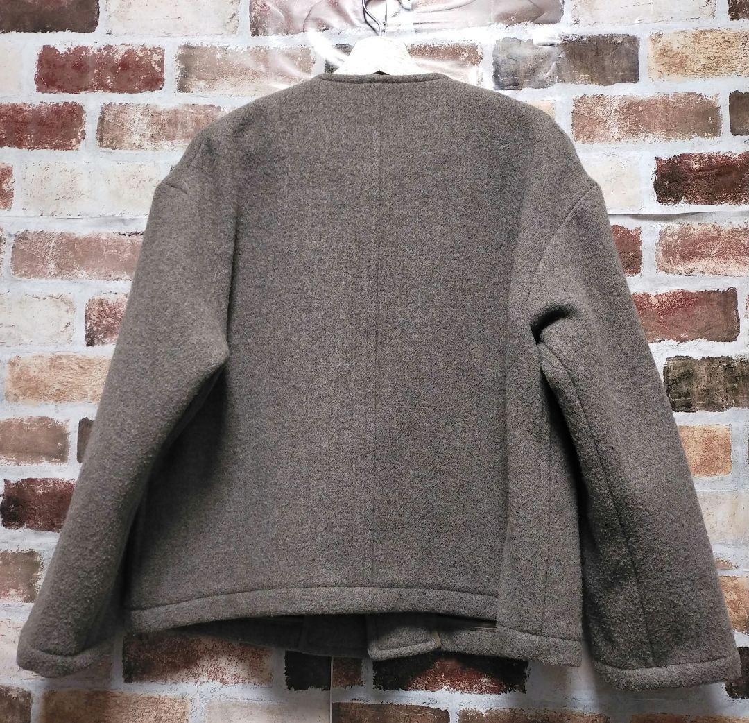 DANTON ダントン ウール ライト パイル ノーカラー ブルゾン