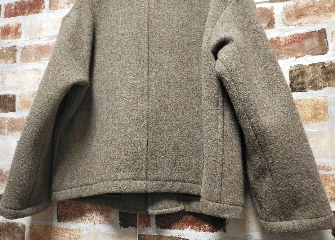 DANTON ダントン ウール ライト パイル ノーカラー ブルゾン