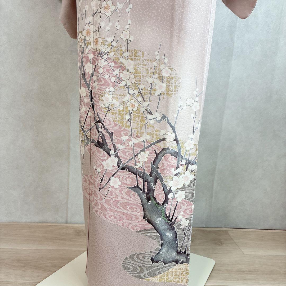 色留袖　フルセット　着物　正絹　五つ紋　大人の薄梅　気品やわらか　梅枝　J9