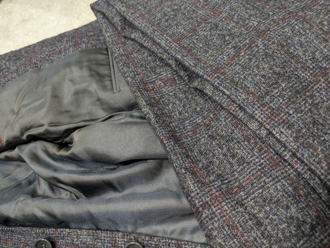 スティレラティーノ チェック柄ジャケットとパンツセット44