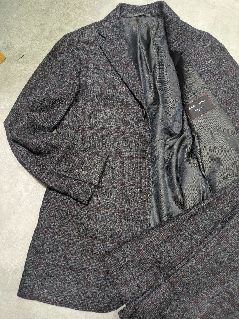 スティレラティーノ チェック柄ジャケットとパンツセット44