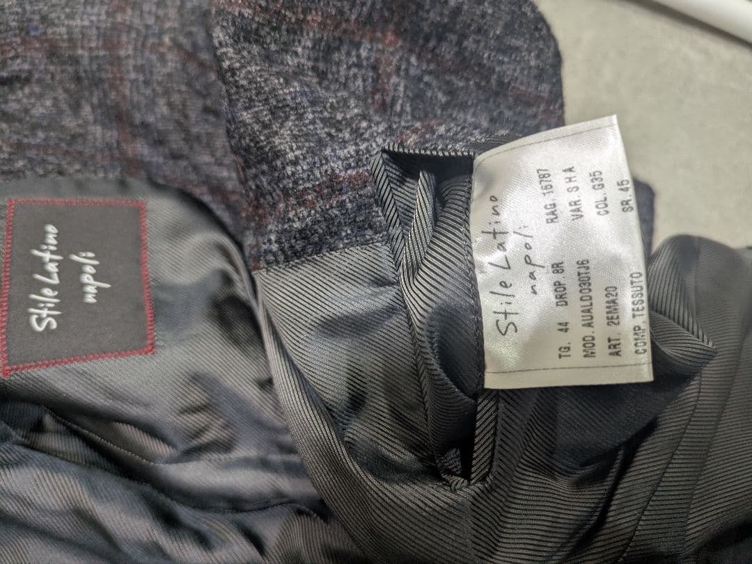 スティレラティーノ チェック柄ジャケットとパンツセット44