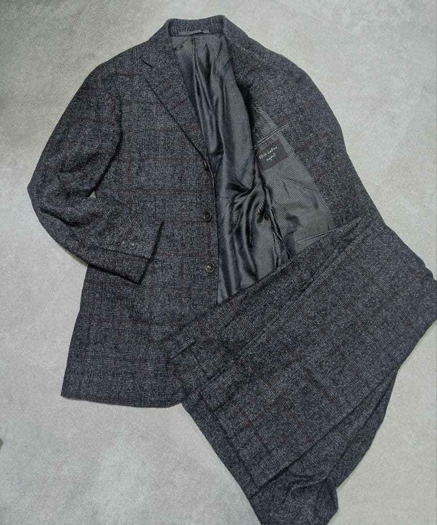 スティレラティーノ チェック柄ジャケットとパンツセット44