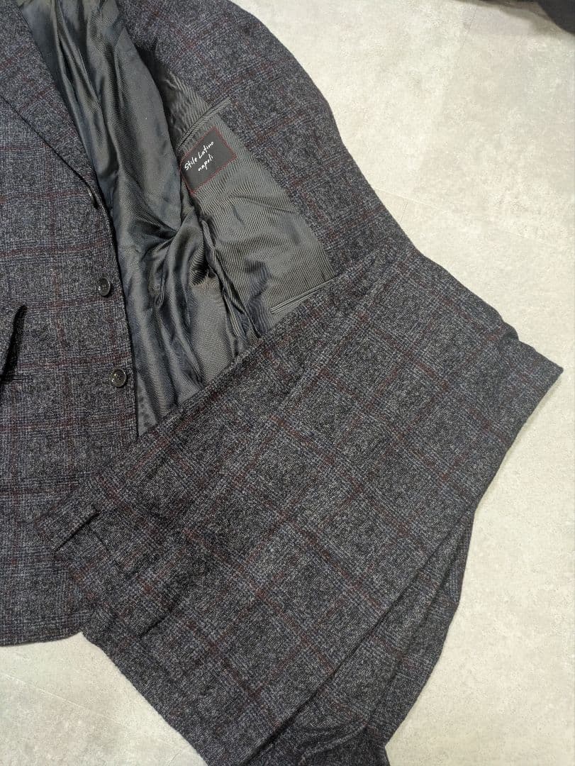 スティレラティーノ チェック柄ジャケットとパンツセット44