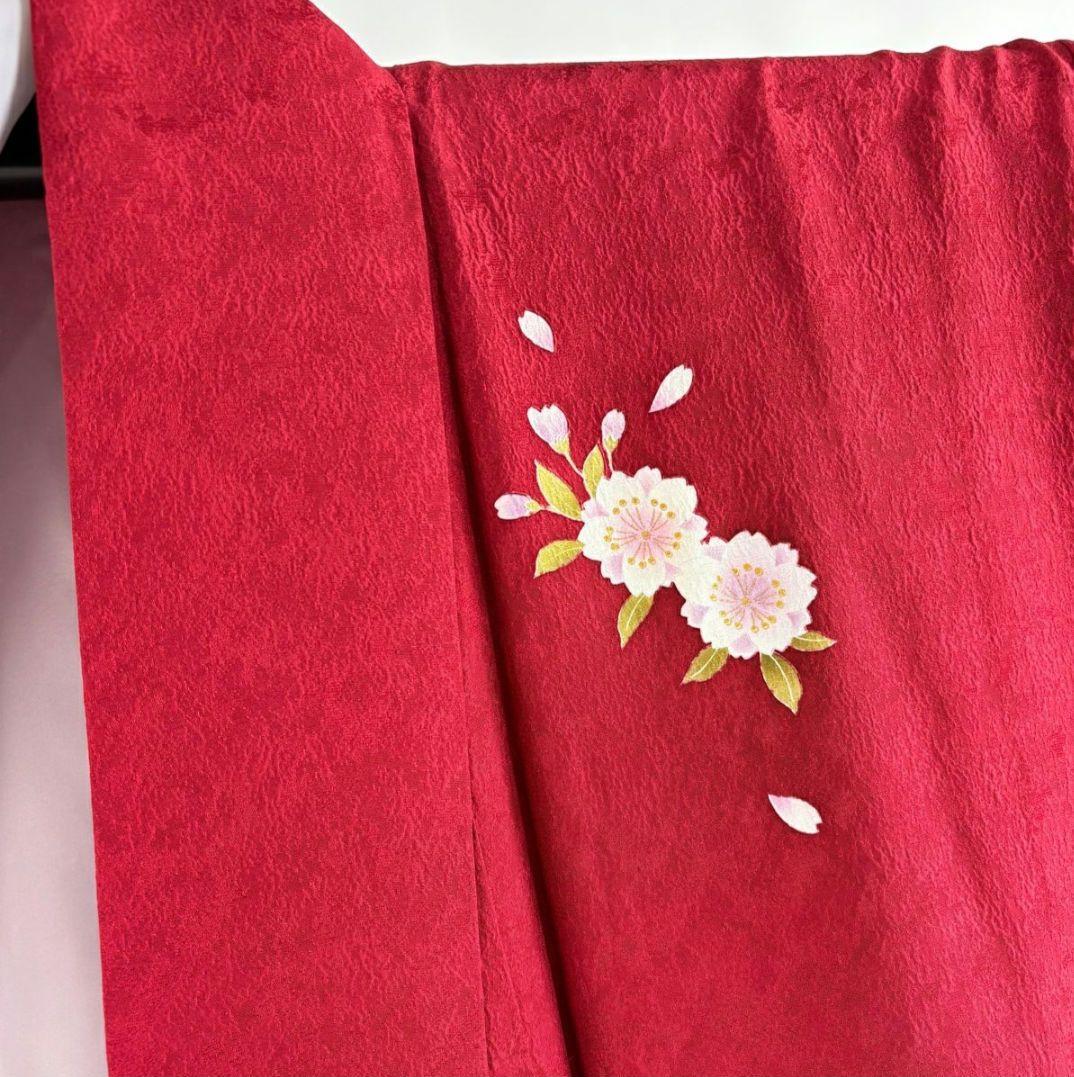 【振袖フルセット】身丈163.5cm 裄丈69cm 桜 手鞠 金彩 ぼかし 赤