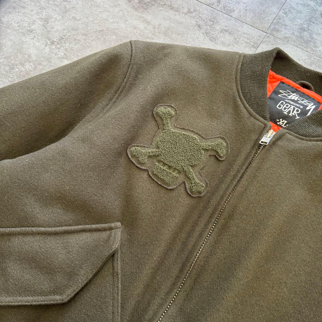 a*r様 90s 00s old stussy ma1 n2b スカル　銀タグ