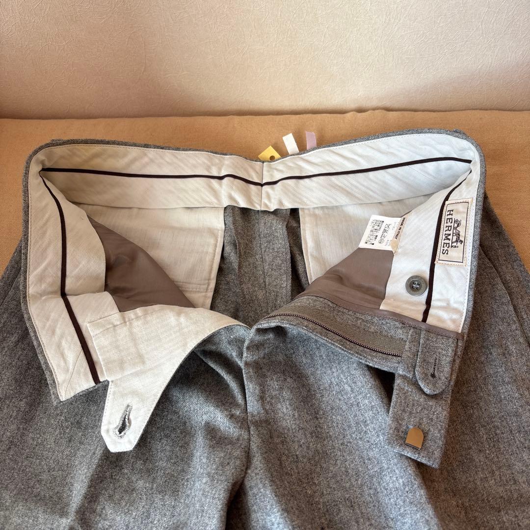 HERMESエルメス　上質なウール100% メンズ　スラックス　イタリア製