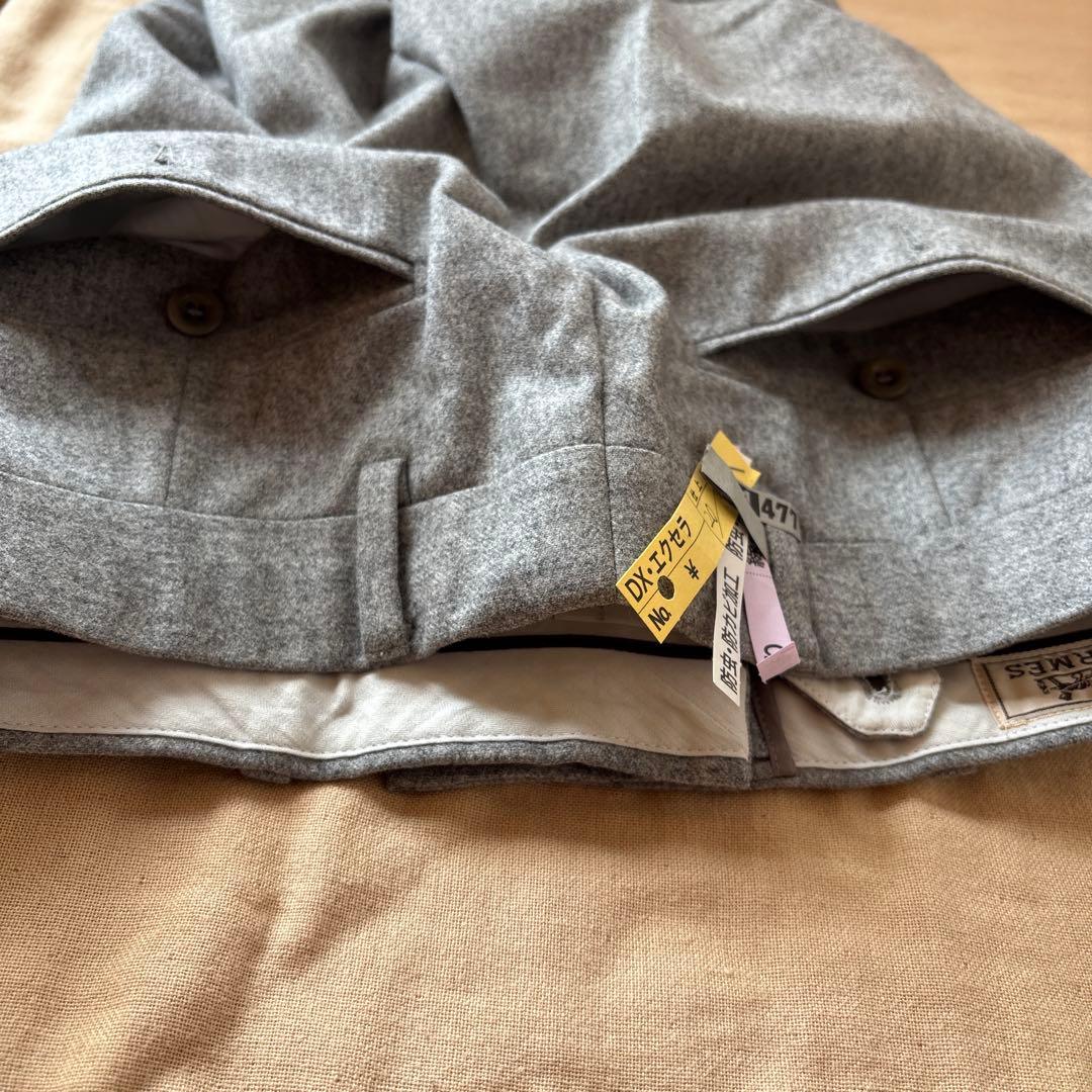 HERMESエルメス　上質なウール100% メンズ　スラックス　イタリア製