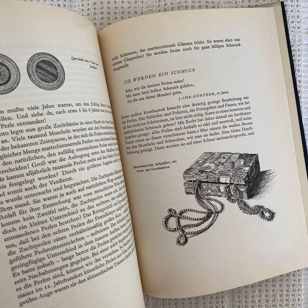 1954年　真っ黒な表紙が魅力的　ドイツの鉱物図鑑　宝石　洋書