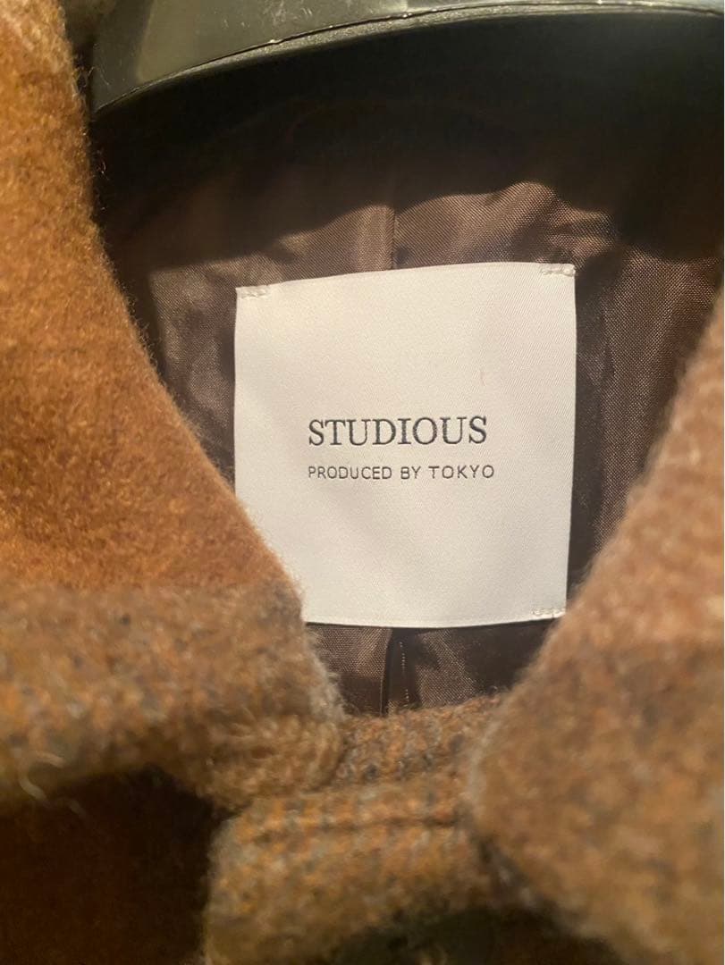 【新品未使用】 STUDIOUS ダブルメルトン ステンカラーコート