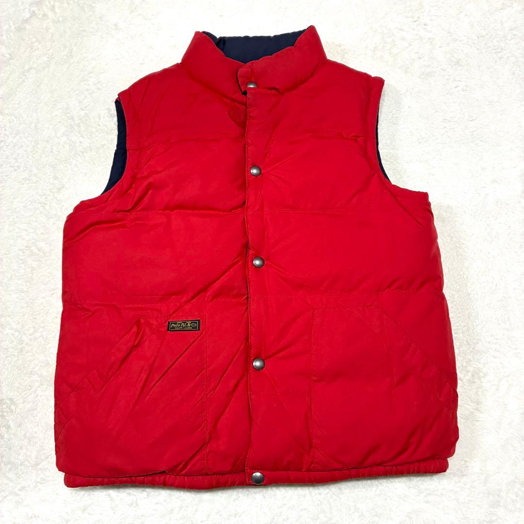 【極美品】ラルフローレン ダウンベスト M ネイビー レッドポニー刺繍 M