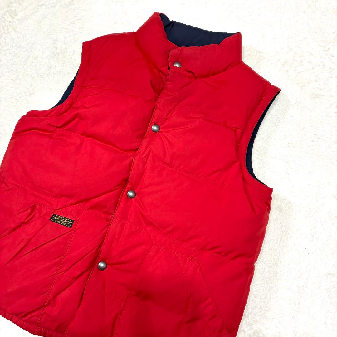 【極美品】ラルフローレン ダウンベスト M ネイビー レッドポニー刺繍 M