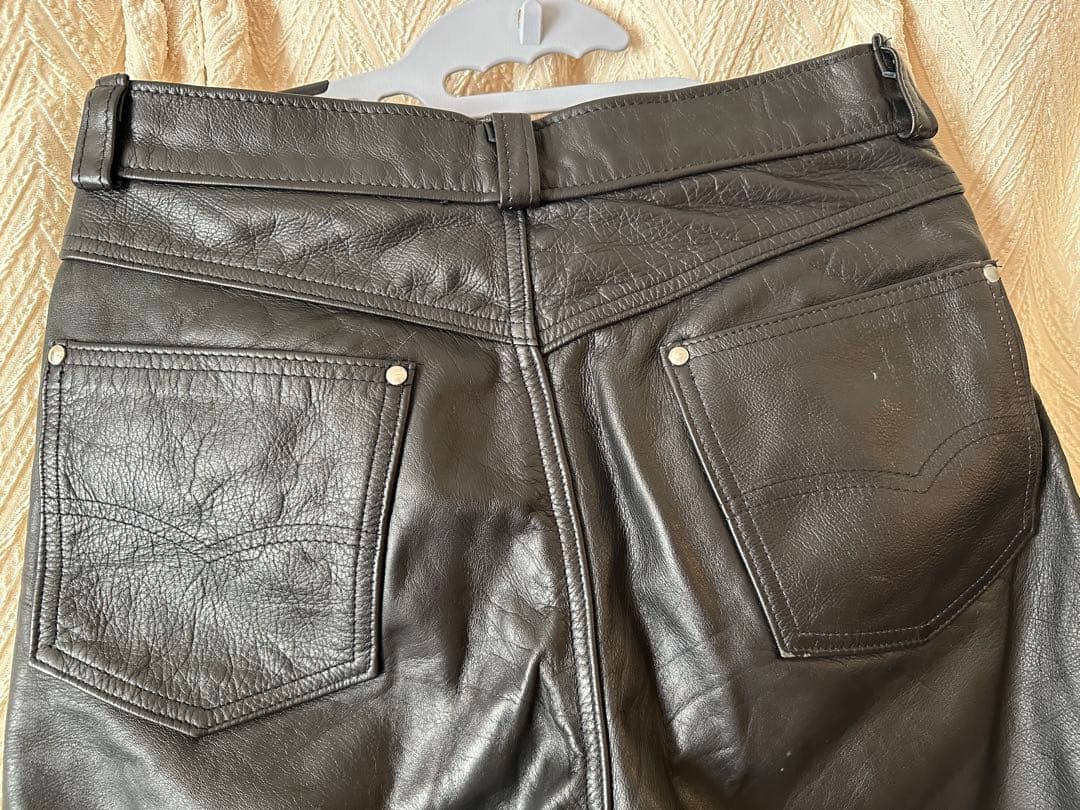 Schott レザー パンツ 30 黒　USED