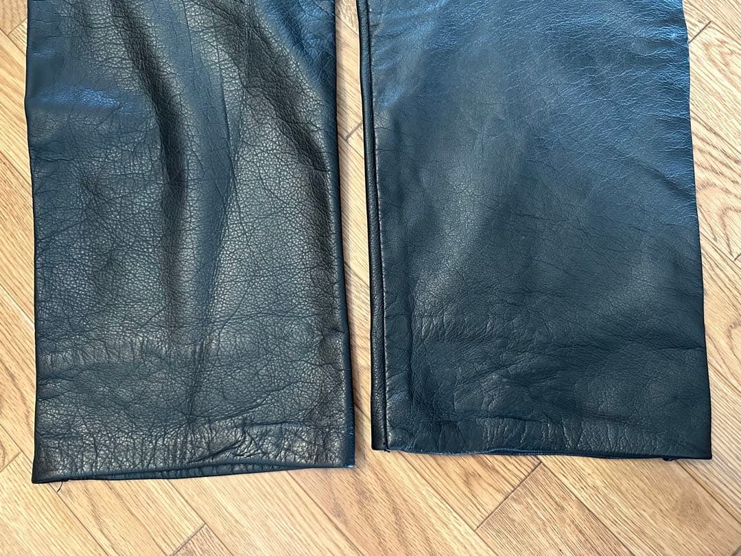 Schott レザー パンツ 30 黒　USED