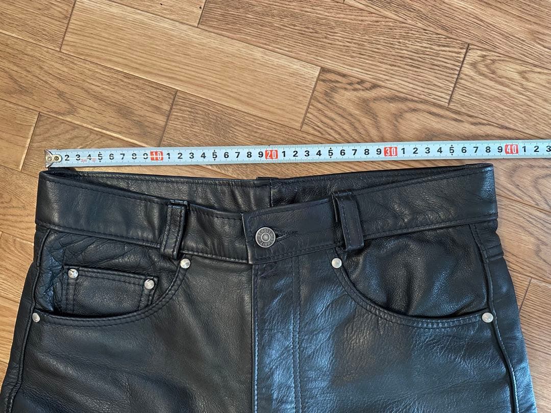 Schott レザー パンツ 30 黒　USED