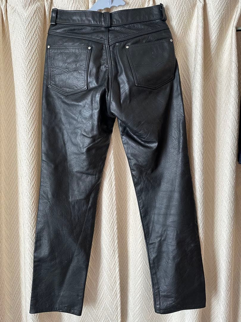 Schott レザー パンツ 30 黒　USED