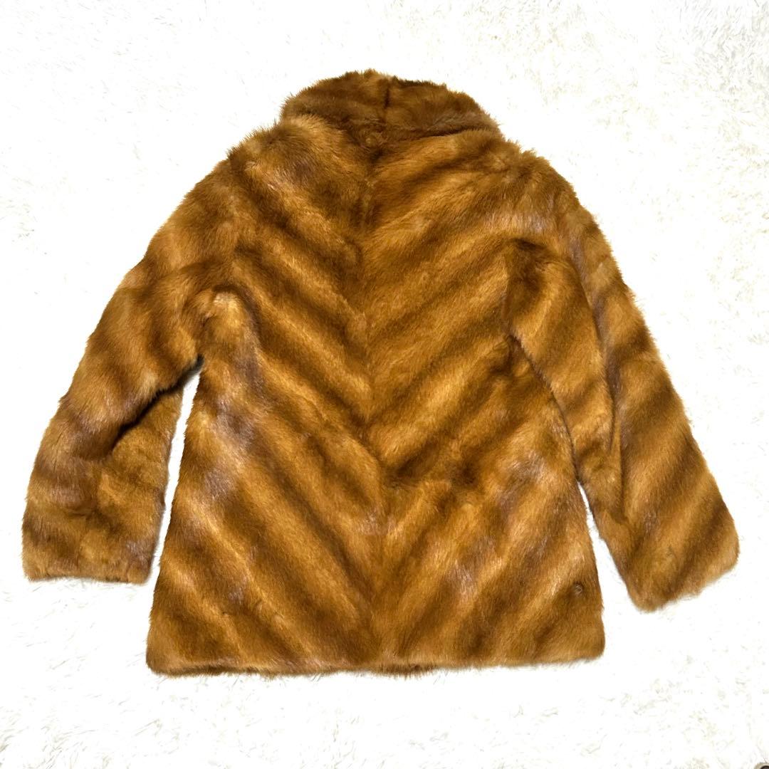 【極美品✨】ミンクファーコート 毛皮 ブラウン サイズL 最高級 極上毛並み