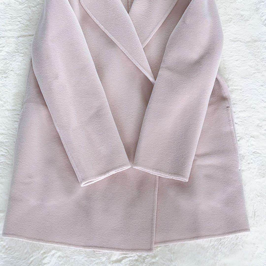 【セオリー】カシミヤウールダブルフェイスコート リュクスニューディバイド ピンク