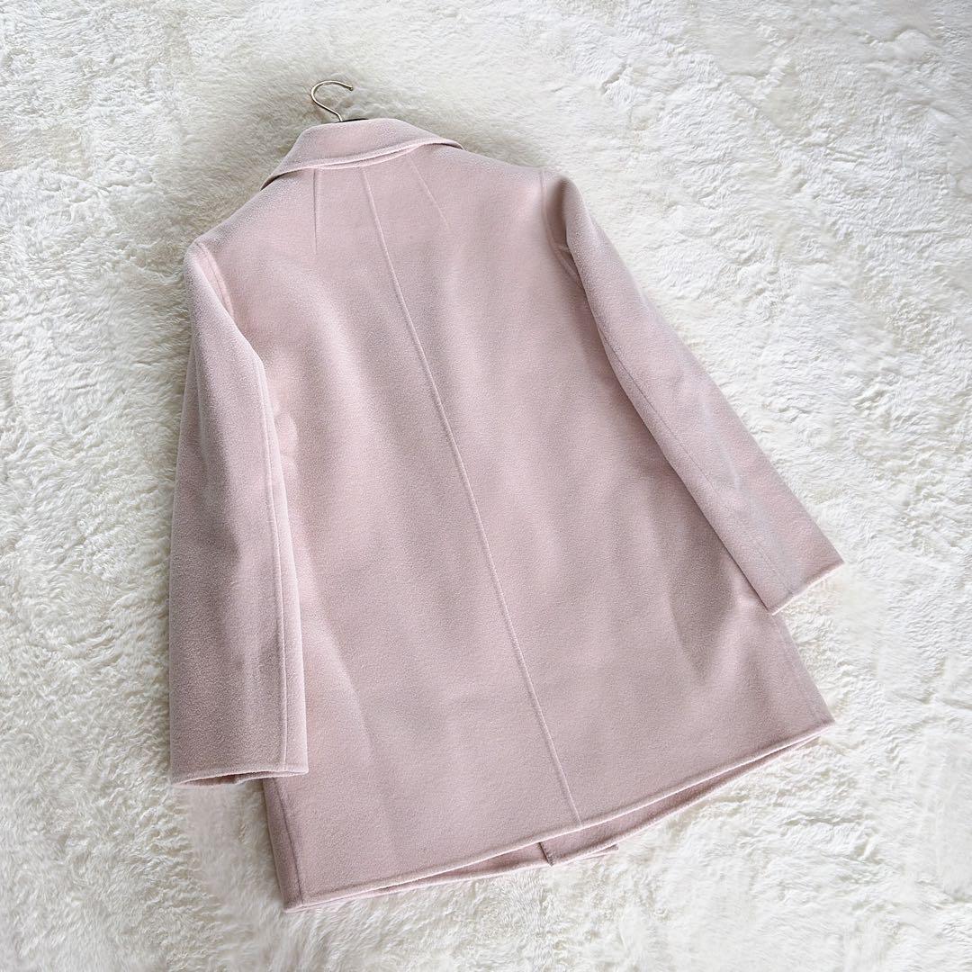 【セオリー】カシミヤウールダブルフェイスコート リュクスニューディバイド ピンク