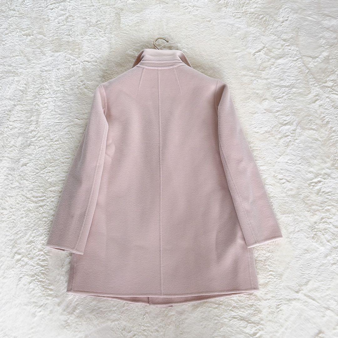 【セオリー】カシミヤウールダブルフェイスコート リュクスニューディバイド ピンク