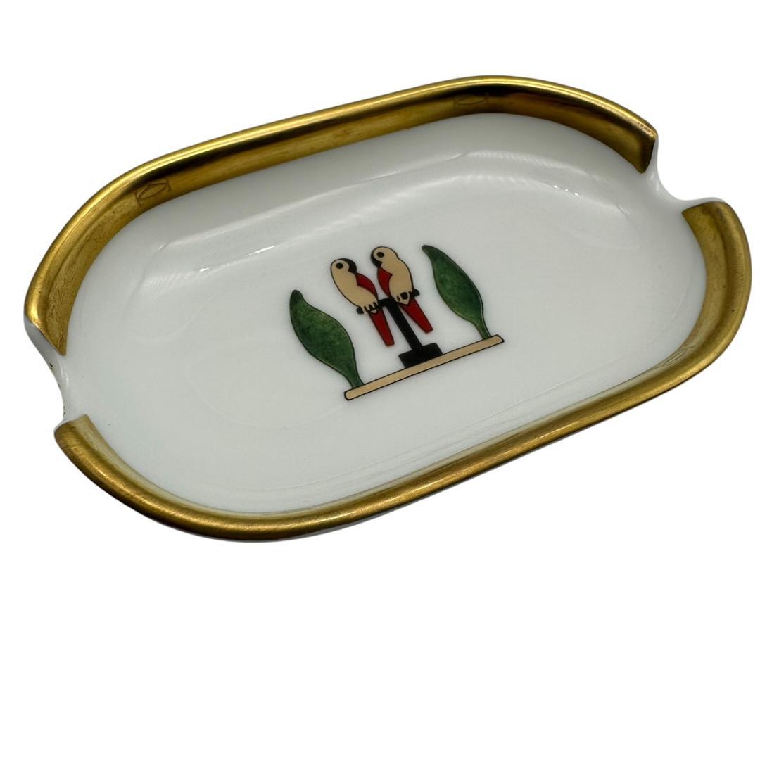 カルティエ Cartier 灰皿 小物入れ インテリア オブジェ 小鳥 陶器製