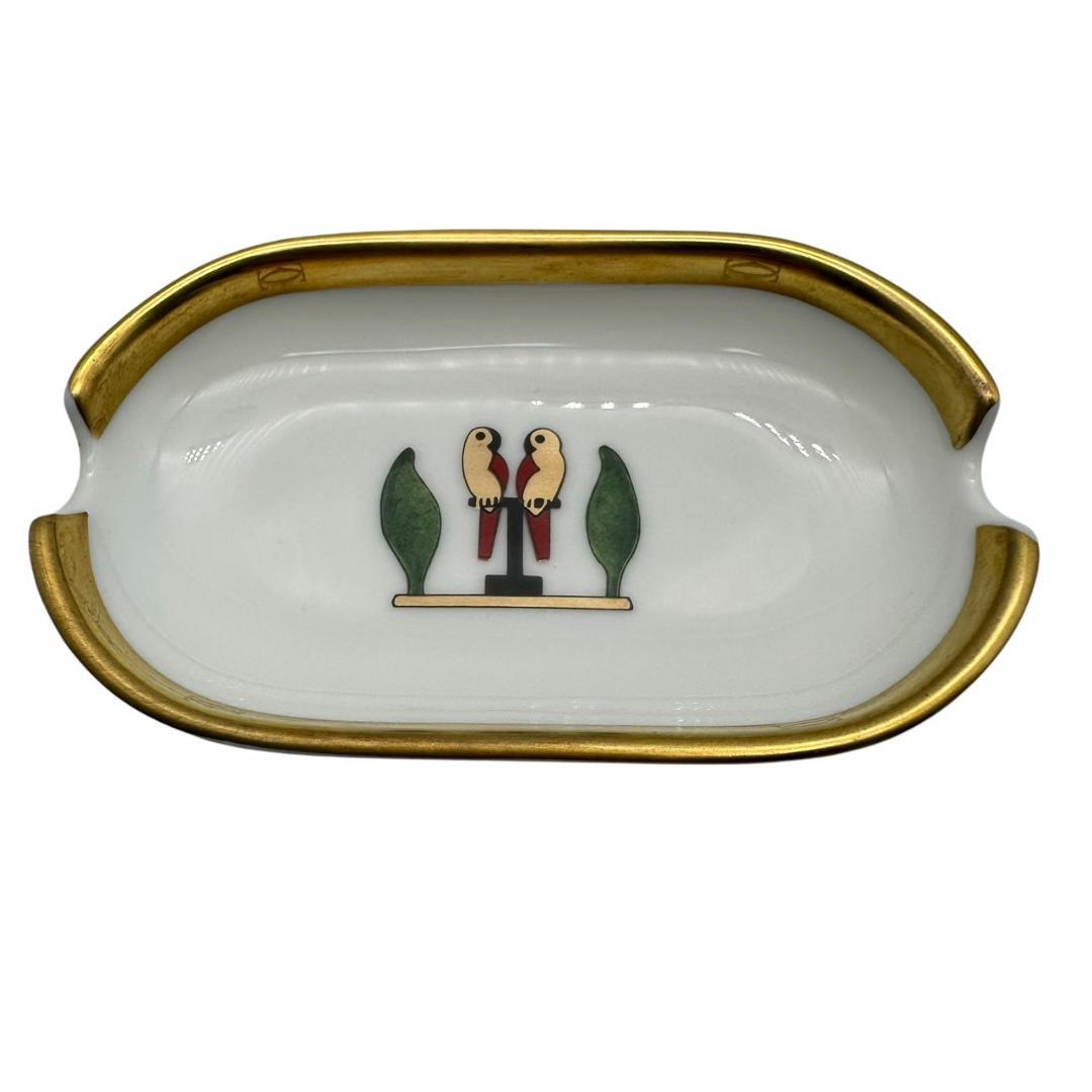 カルティエ Cartier 灰皿 小物入れ インテリア オブジェ 小鳥 陶器製