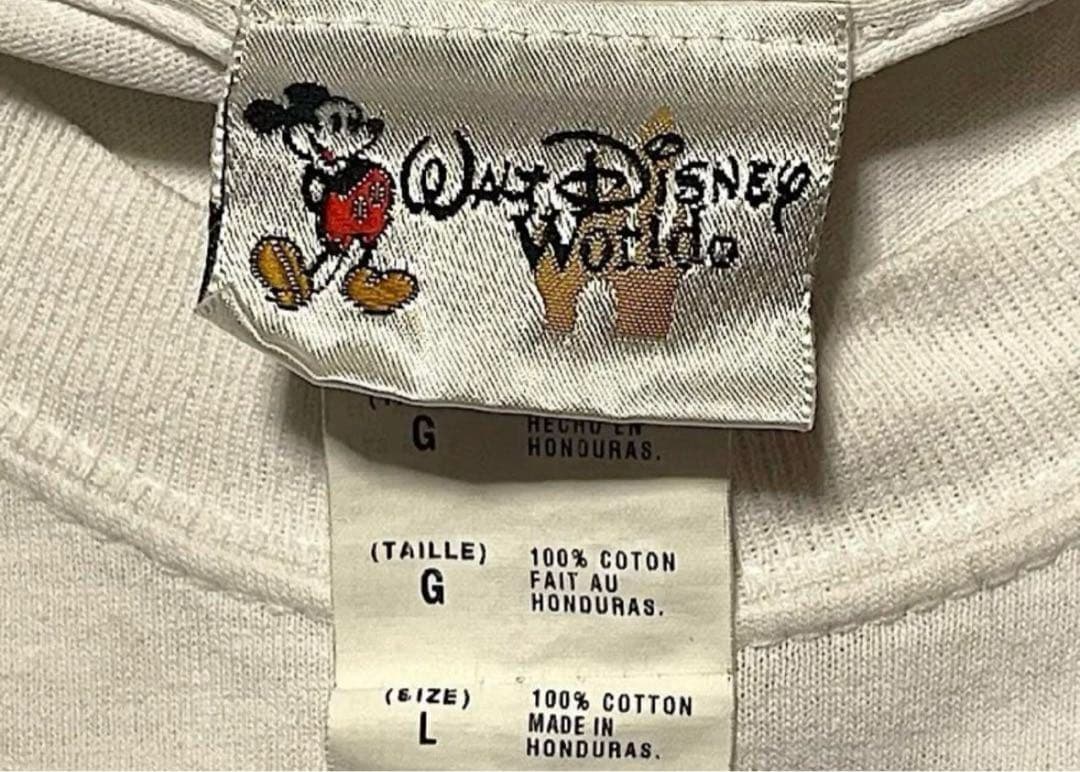 消防士とミッキー　Tシャツ　Lサイズ　ヴィンテージ