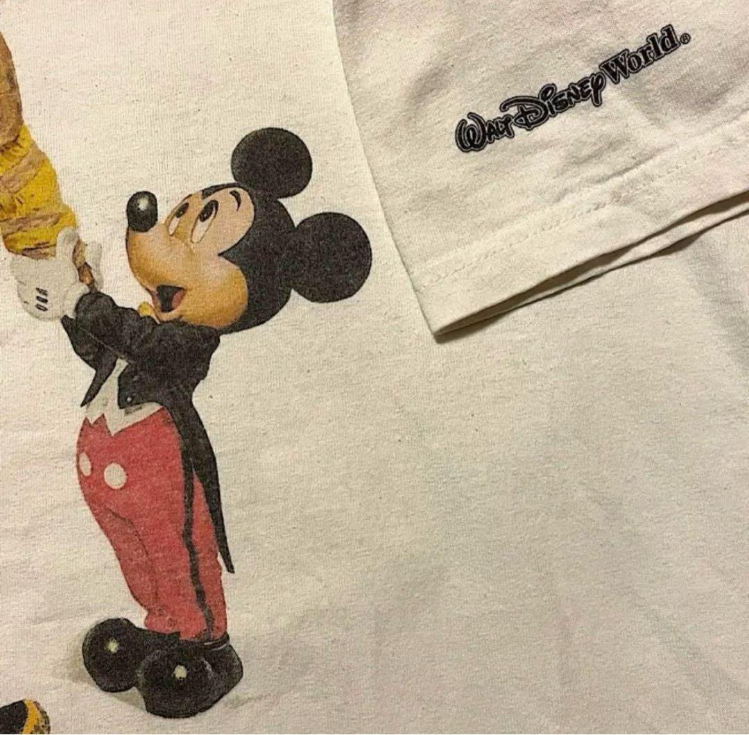 消防士とミッキー　Tシャツ　Lサイズ　ヴィンテージ