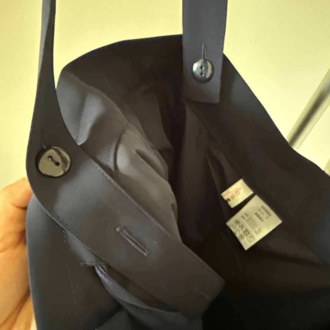 新品未使用　アンミヌ　unminou サスペンダーワイドパンツ ネイビー