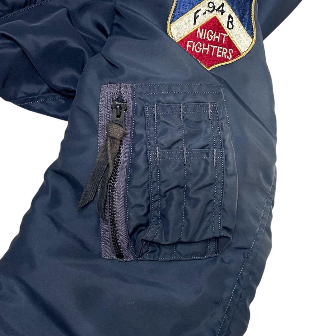 バズリクソンズ L-2A フライトジャケット ワッペン 紺系 38 シリアル付き