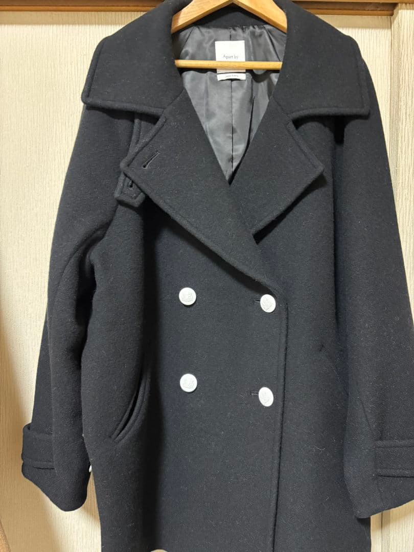 apart by スーパー100 2WAYコートグレーアパートバイ　ブラック