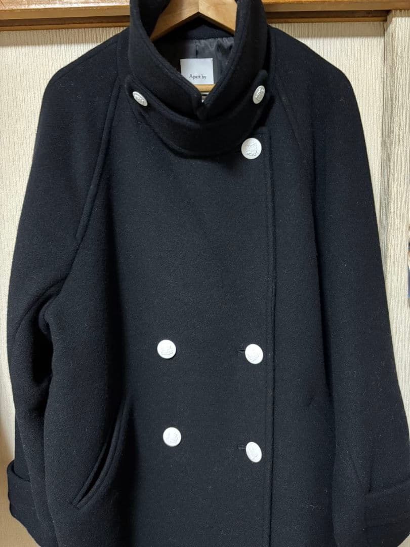 apart by スーパー100 2WAYコートグレーアパートバイ　ブラック