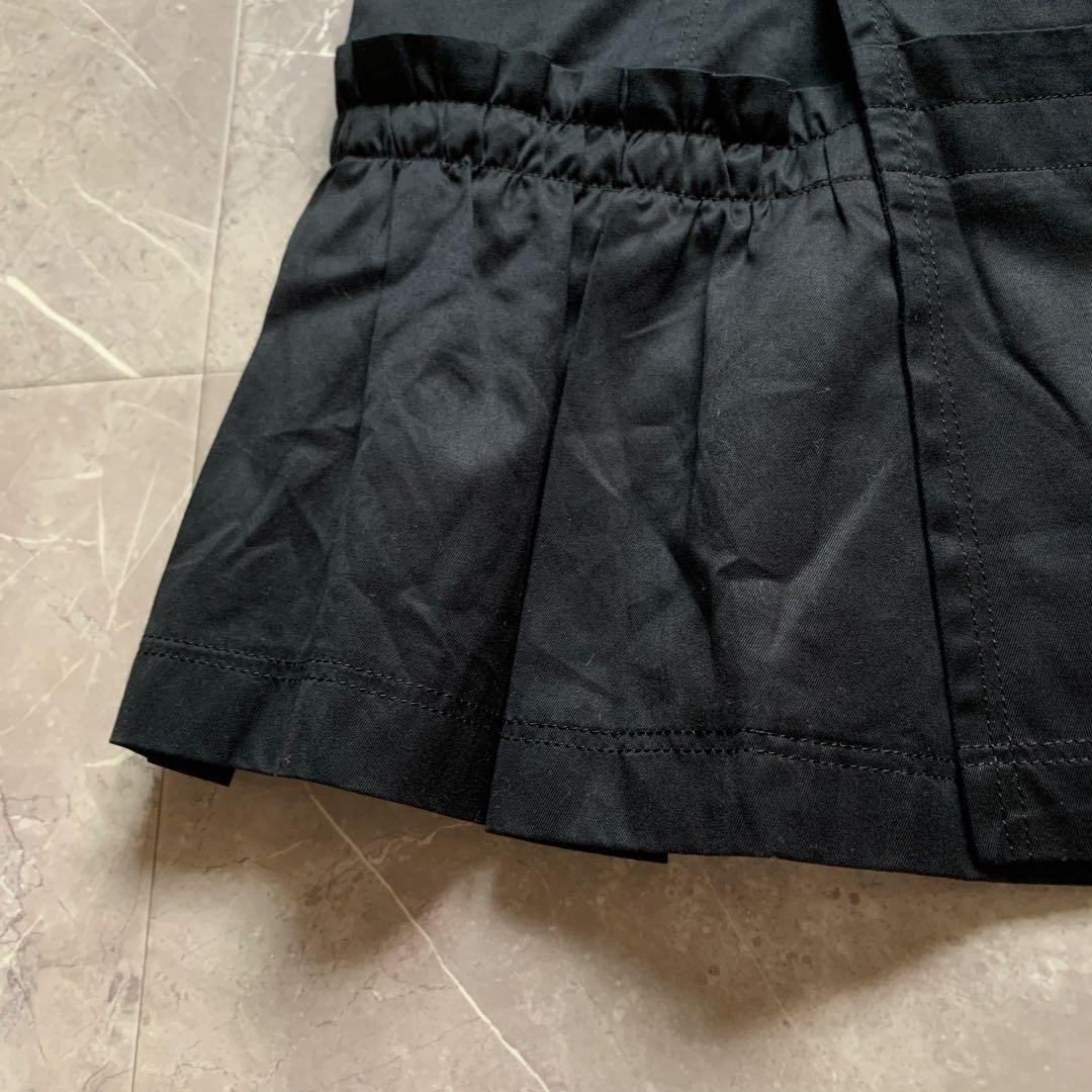 バーバリーブルーレーベル　コート　フリル　ノバチェック　黒　38