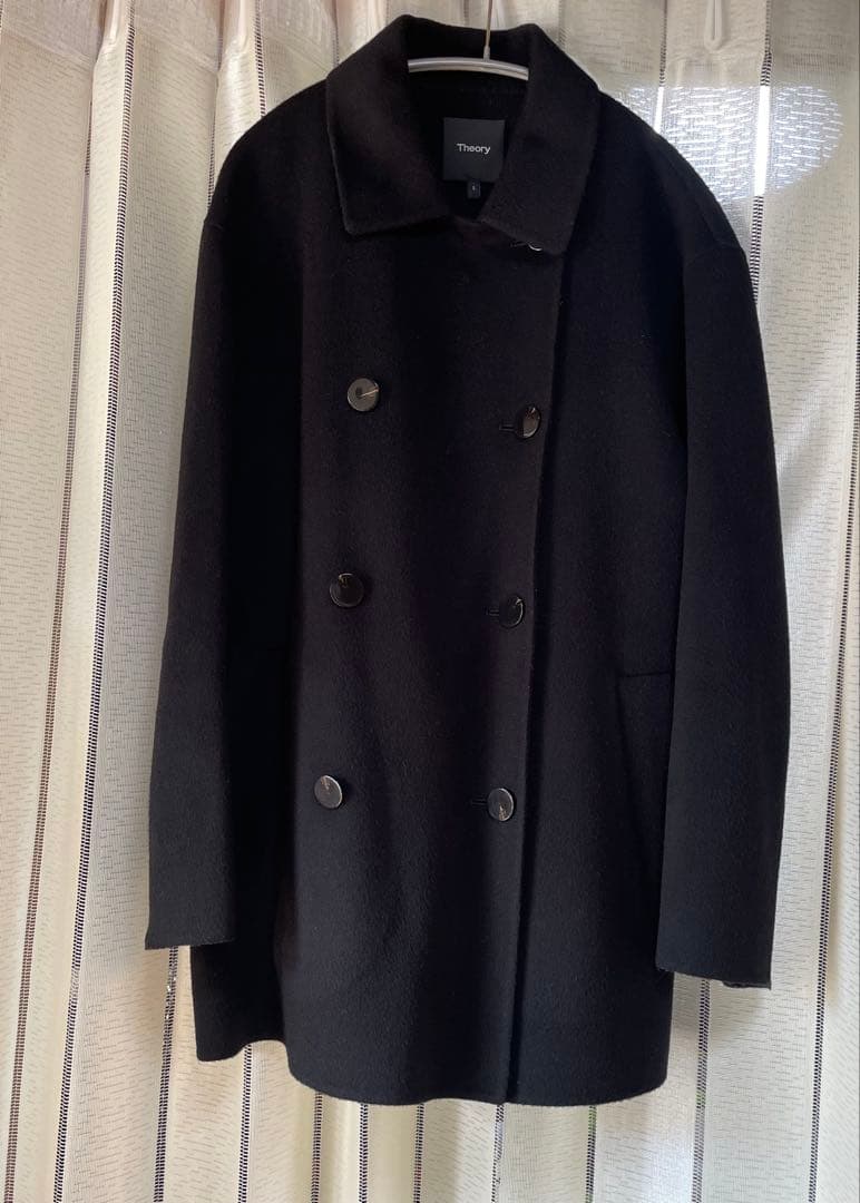 Theory 黒 ピーコート S