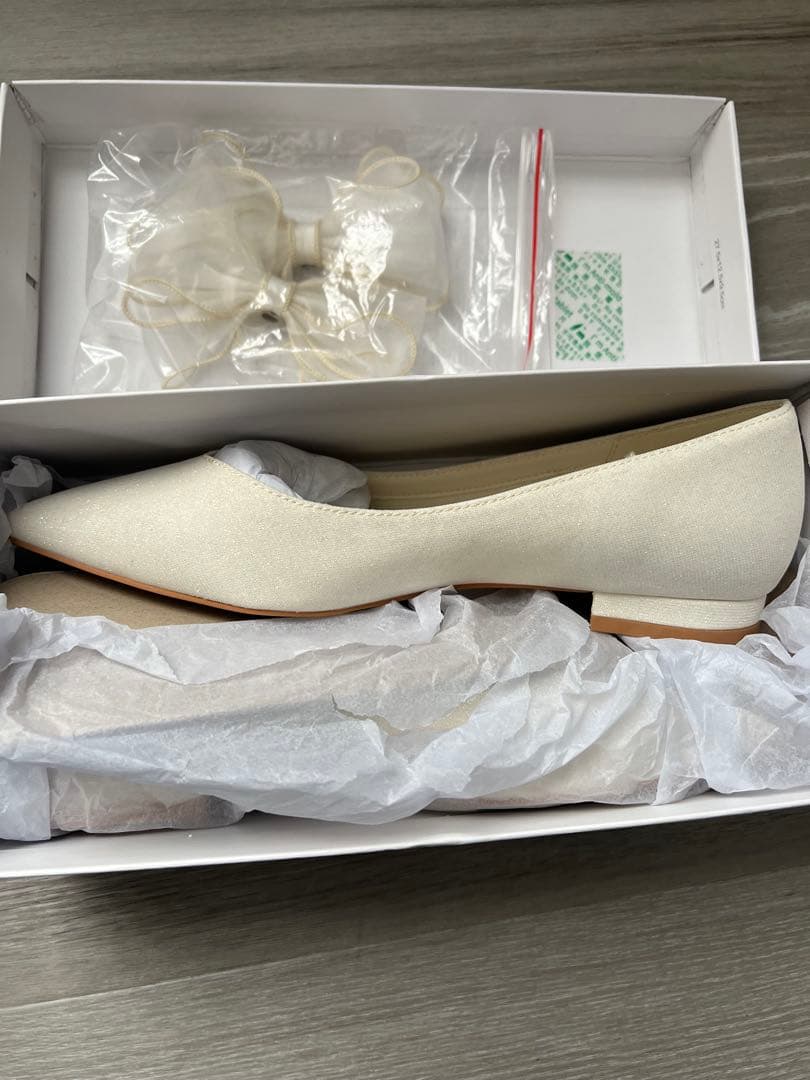 2WAY リボンラメフラットパンプス