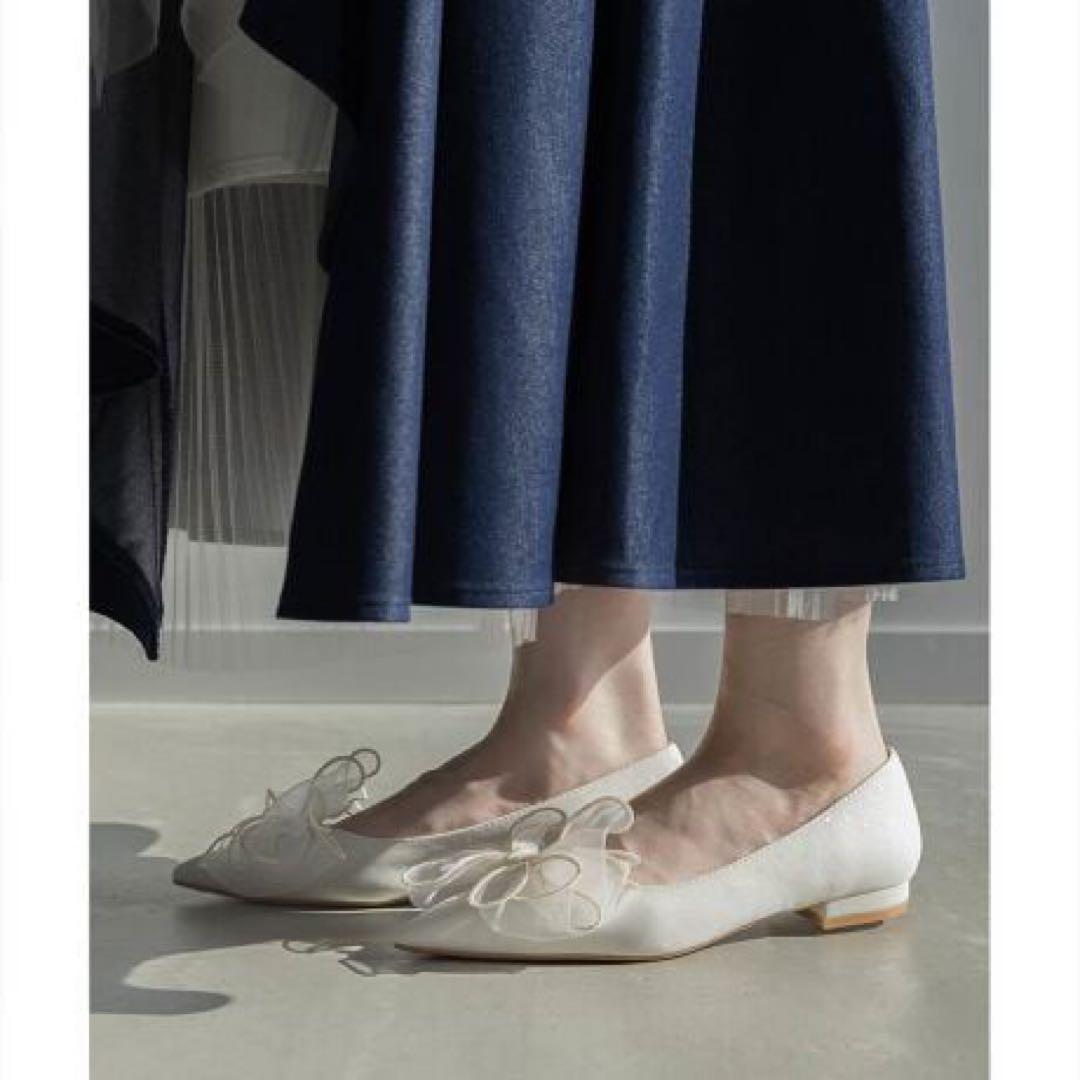 2WAY リボンラメフラットパンプス