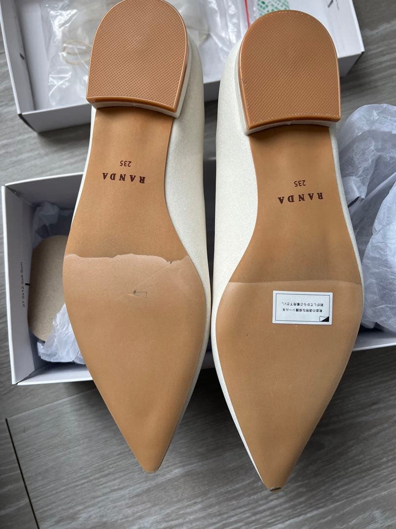 2WAY リボンラメフラットパンプス