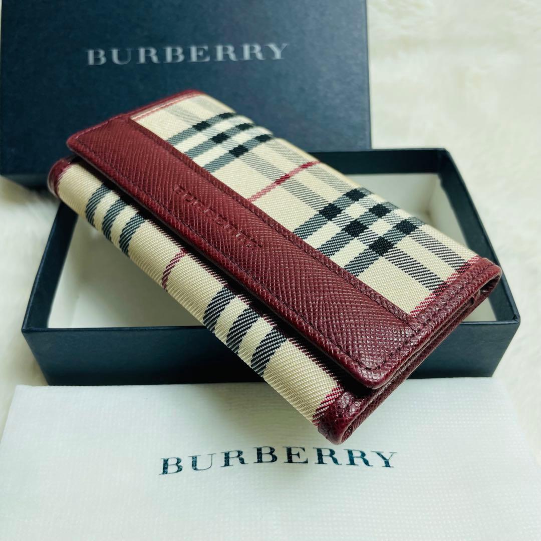 新品未使用品 箱付き　バーバリー ノバチェック 5連キーケース ベージュ