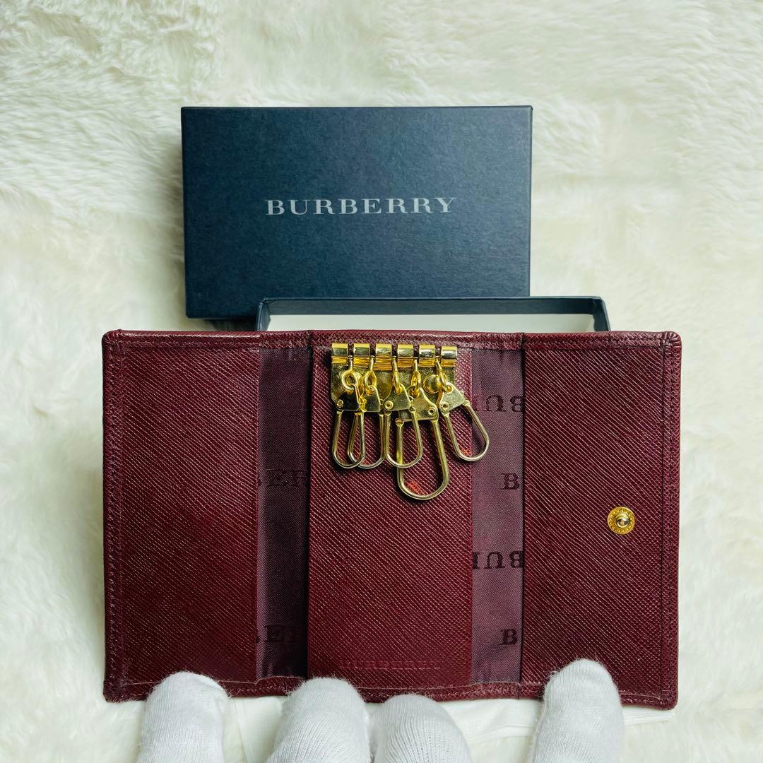 新品未使用品 箱付き　バーバリー ノバチェック 5連キーケース ベージュ