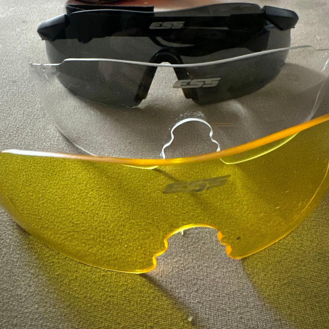 ESS ICE ブラック クリア イエローレンズ ケース付き 値下げ交渉可能