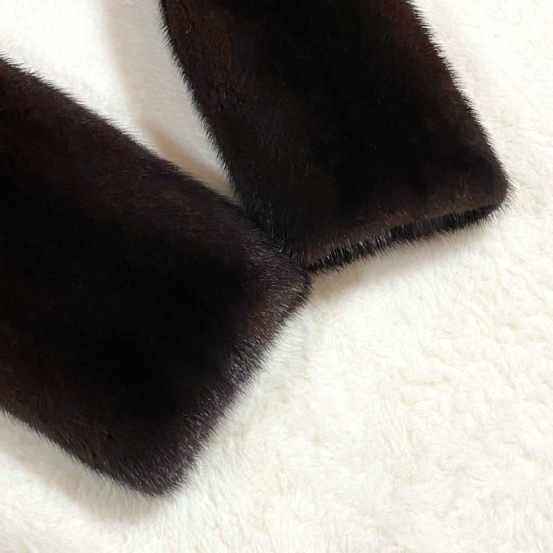 【極美品】 ミンク 本毛皮 コート なめし柔らか 毛並み◎ 艶感◎
